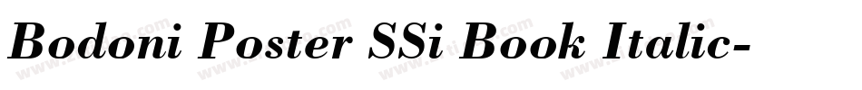 Bodoni Poster SSi Book Italic字体转换